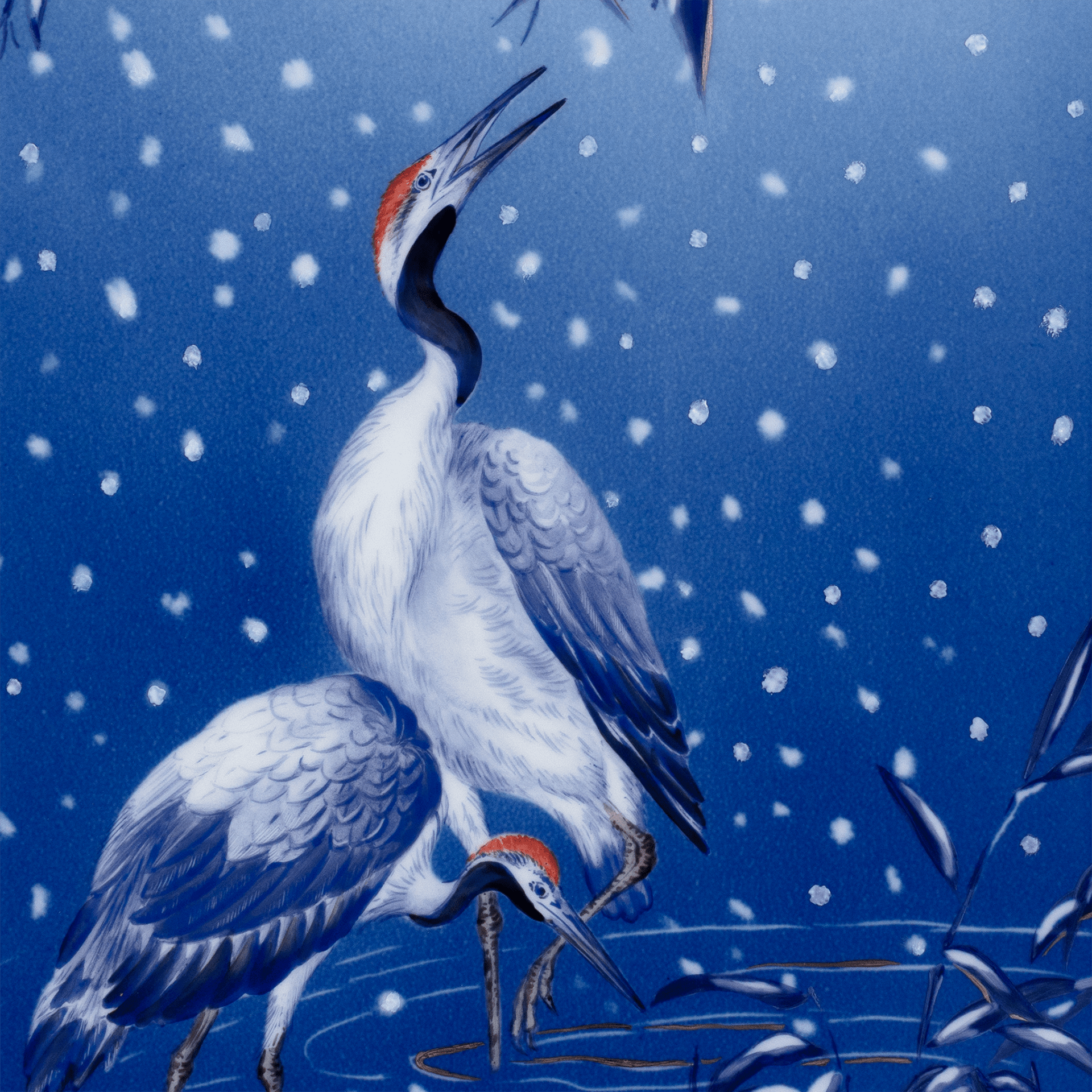 Wandbild 4 Jahreszeiten "Winter", Lim. 15, 35 x 20 cm | Meissen Limitierte Meisterwerke 936P84-9M246 - Meissen Weimar