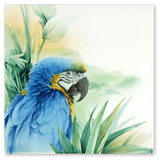 Wandbild Amazonas Blauer Ara, Porzellan, H 30 cm | Meissen Wandbilder-Edition