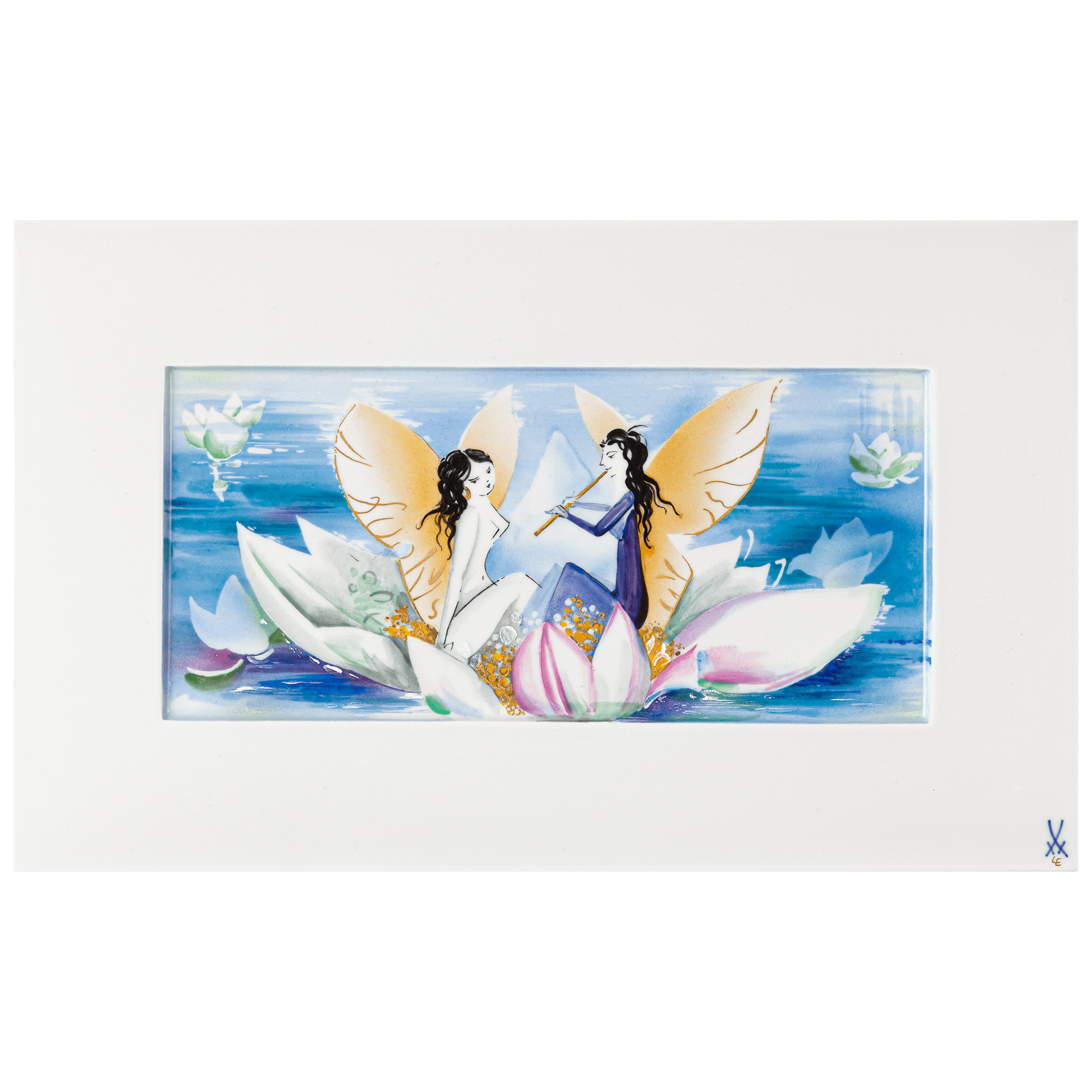 Wandbild Elfen in Blüte, 21,5 x 35 cm, limitiert | Meissen Wandbilder - Edition 935374 - 9m211 - Meissen Weimar