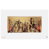 Wandbild, Figurationen vor Gold, 21.5 x 35 cm | Meissen Atelier-Edition