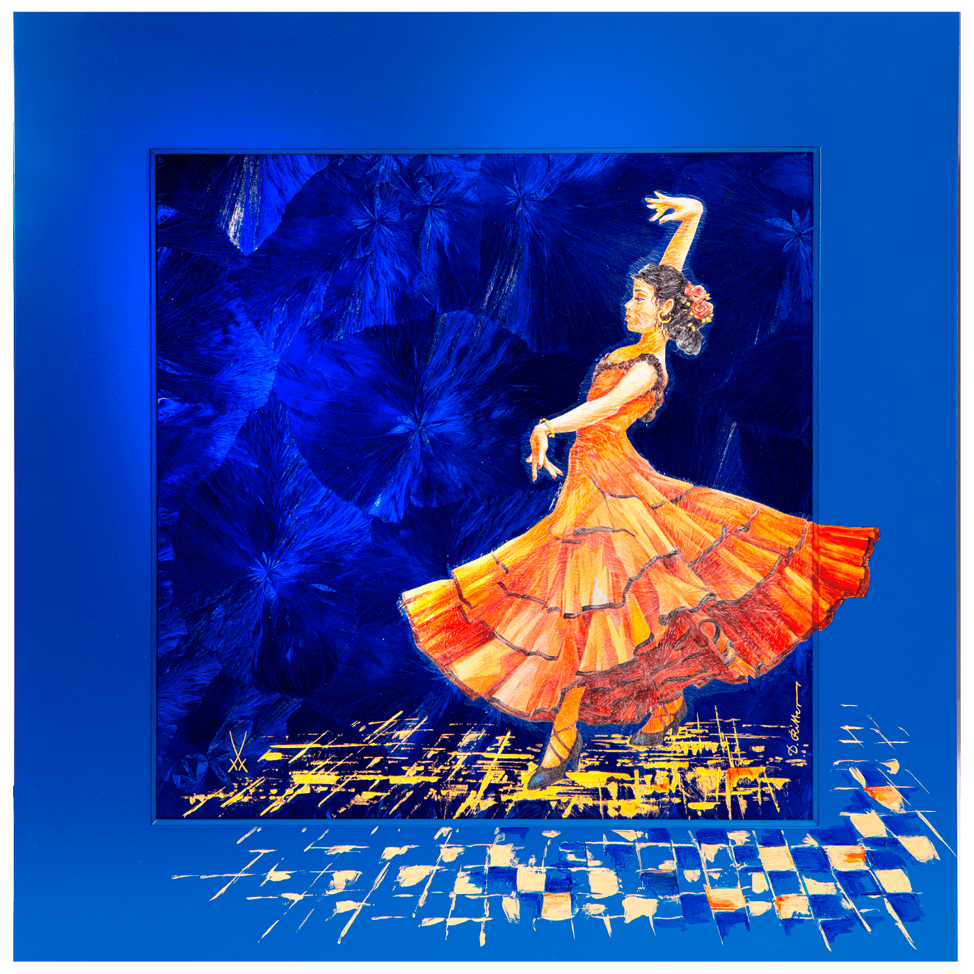 Wandbild, Flaming Soul, 53 x 53 cm | Meissen Wandbilder - Edition 65c062 - 90757 - Meissen Weimar