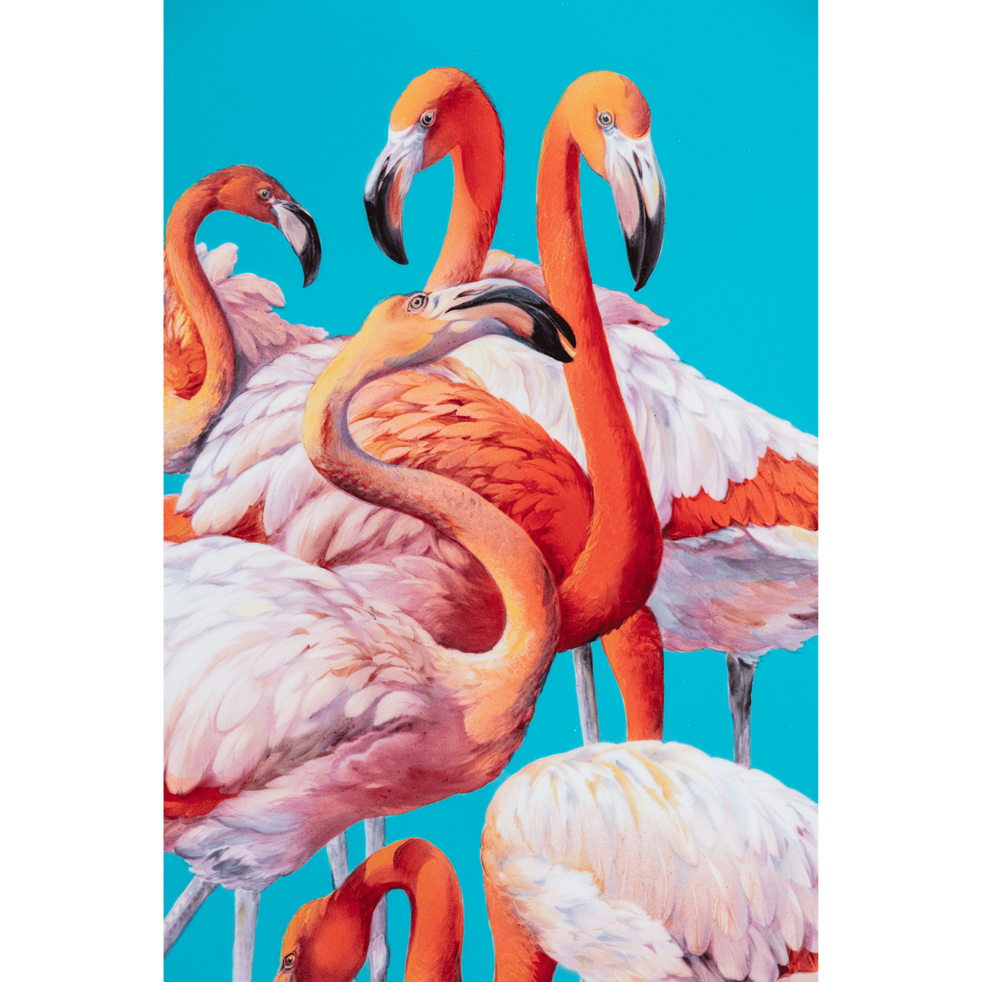 Wandbild Flamingos, Limitiert, H 60 cm | Meissen Limitierte Meisterwerke 936l84 - 9m573 - Meissen Weimar