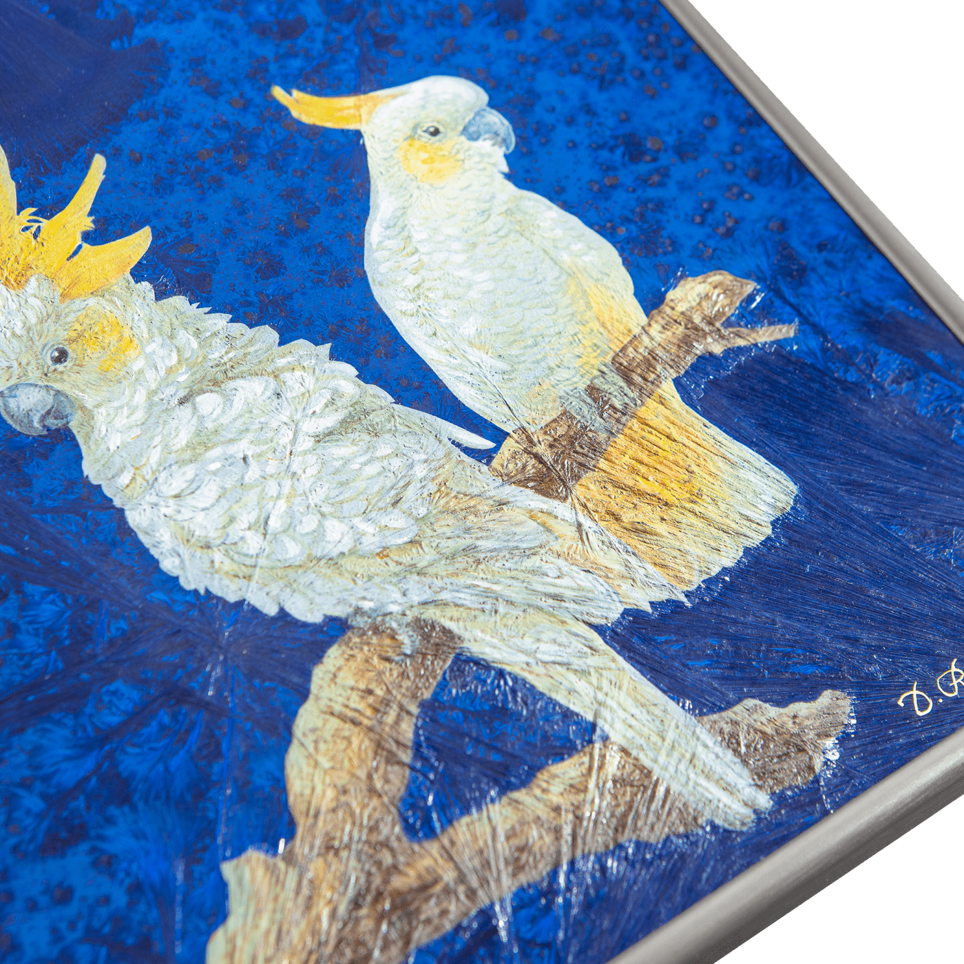 Wandbild Gelbwangenkakadu Porzellan H 34 cm | Meissen Wandbilder - Edition 65c165 - 9ma72 - Meissen Weimar
