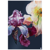 Wandbild Giant Bloom - Iris & Mohn, H 75 cm, Limitiert | Meissen Limitierte Meisterwerke