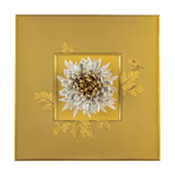 Wandbild Goldene Chrysantheme, 23 x 23 cm | Meissen Unikate