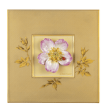 Wandbild Heckenrose mit Marienkäfer, 23 x 23 cm | Meissen Unikate
