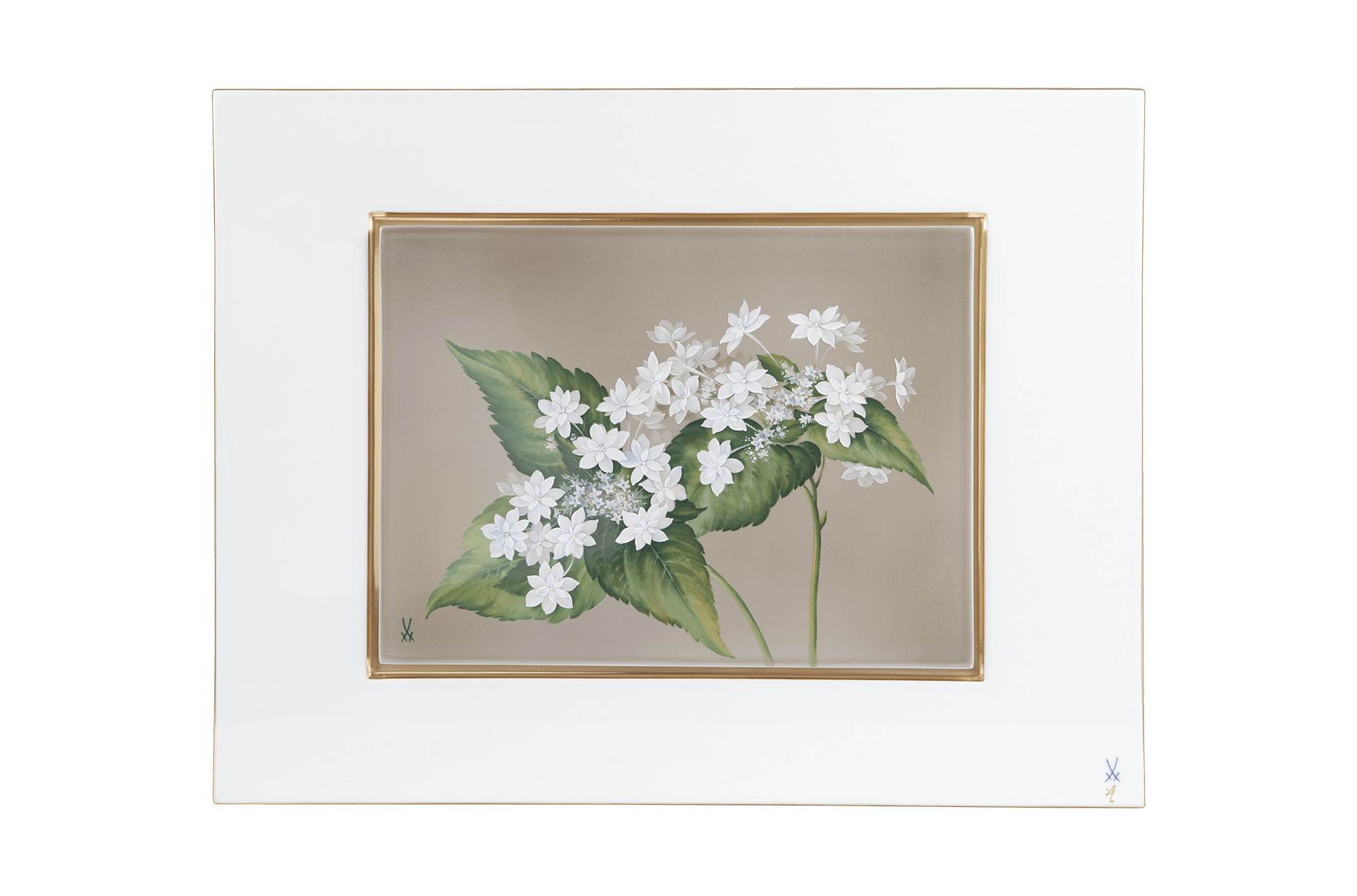 Wandbild Hortensienblüte L 55 cm H 43 cm, limitiert | Meissen Limitierte Meisterwerke 932684 - 9m550 - Meissen Weimar