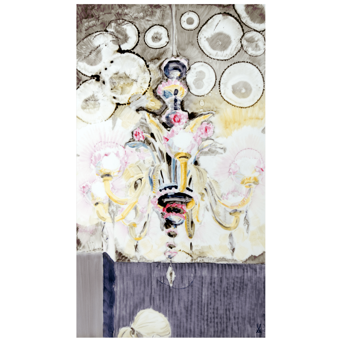 Wandbild Lustra, Porzellan, H 72 cm | Meissen Wandbilder - Edition 63c005 - u4367 - Meissen Weimar