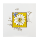 Wandbild Margerite mit Schmetterling, 23 x 23 cm | Meissen Wandbilder-Edition