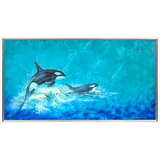 Wandbild mit Metallrahmen, Kristallwelten Orcas, H 34 cm | Meissen Wandbilder-Edition