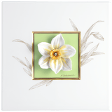 Wandbild Narzissenblüte, Hellgrüner Fond, H 23 cm | Meissen Atelier-Edition