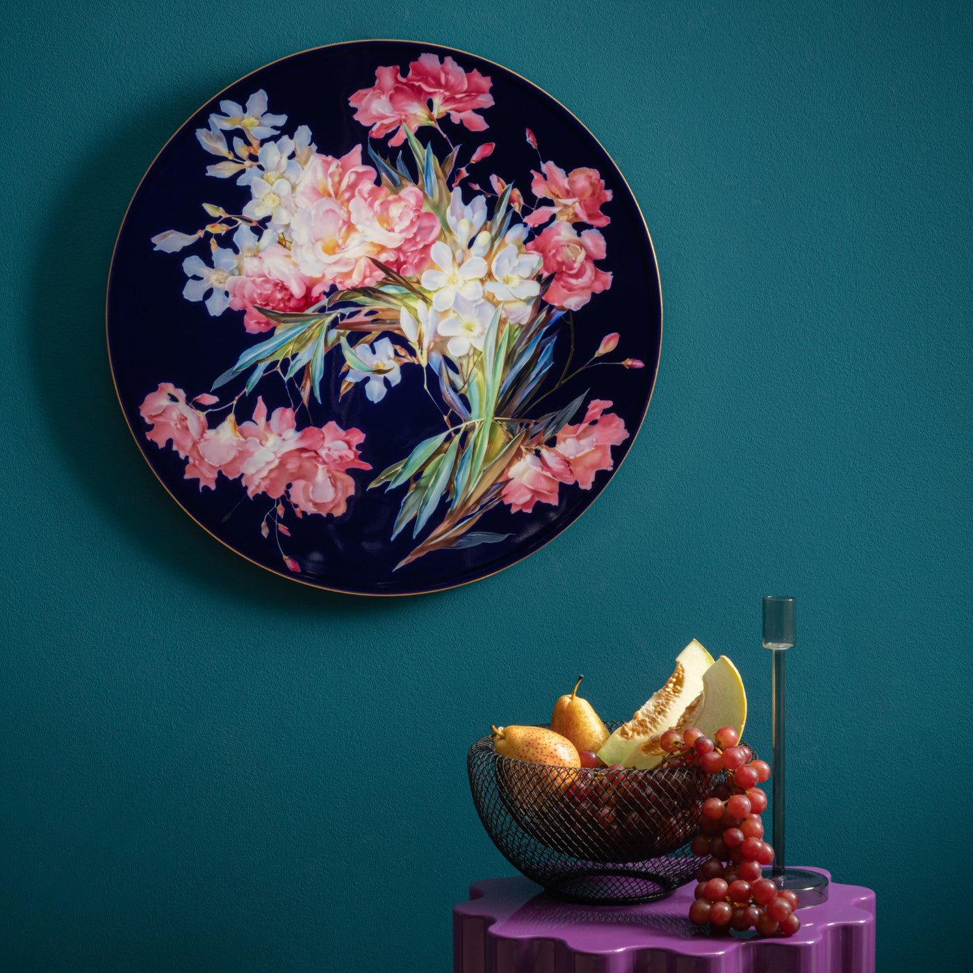 Wandbild Oleander, Ø 50 cm, limitiert | Meissen Limitierte Meisterwerke 25a584 - 9ma62 - Meissen Weimar