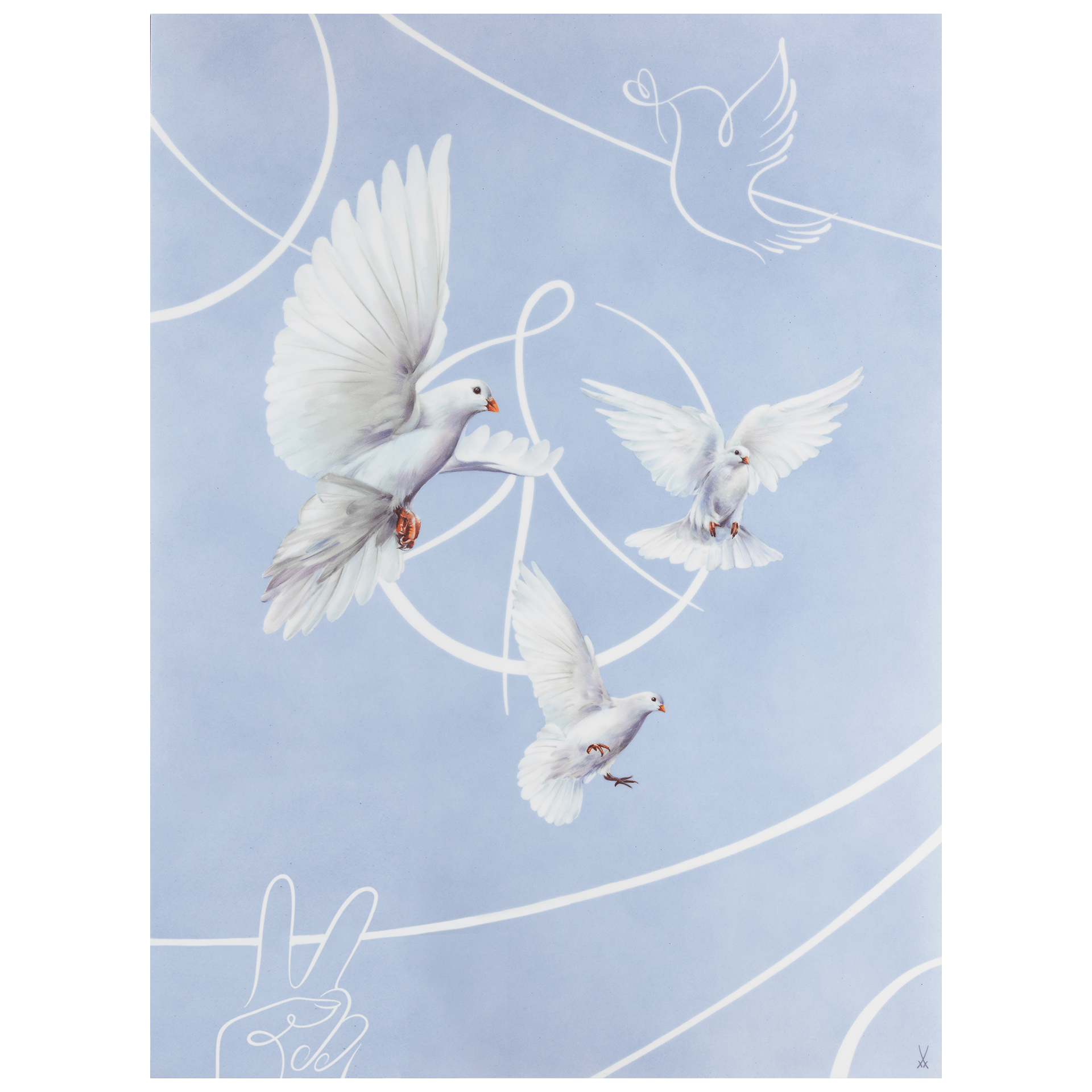 Wandbild Peace Collection Porzellan 80 cm | Meissen Wandbilder - Edition 936s16 - 9ma70 - Meissen Weimar