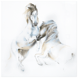 Wandbild Pferde, Weiß, 30 x 30 cm, Limited Edition | Meissen Limited Edition