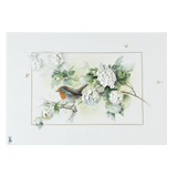 Wandbild Rotkehlchen auf Schneeballblüten, Porzellan, H 30 cm | Meissen Limitierte Meisterwerke