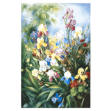 Wandbild Schwertlilien, Porzellan, H 75 cm | Meissen Limitierte Meisterwerke