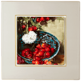 Wandbild Stillleben Kirschen, limitiert, 25 x 25 cm | Meissen Wandbilder-Edition