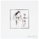 Wandbild Tänzerin mit Hase, Porzellan, 23 cm Höhe | Meissen Atelier-Edition