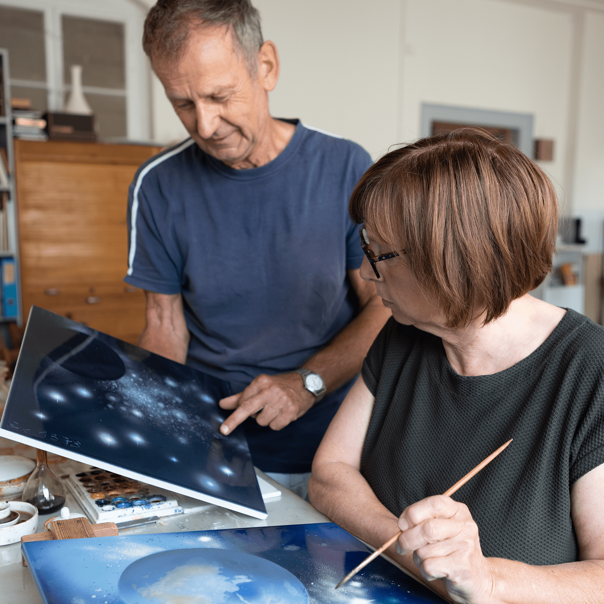 Wandbild "Unsere Erde", Lim. 50, 40 x 40 cm | Meissen Limitierte Meisterwerke 930F84-9M014 - Meissen Weimar