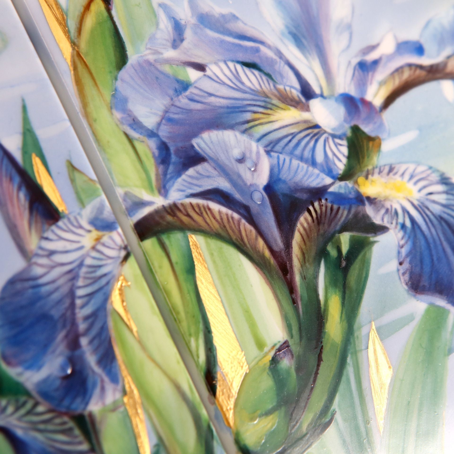 Wandbild Wasserlilien Porzellan H 25 cm, 3 - teilig | Meissen Limitierte Meisterwerke 932w84 - 9m584 - Meissen Weimar