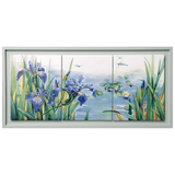Wandbild Wasserlilien Porzellan H 25 cm, 3-teilig | Meissen Limitierte Meisterwerke
