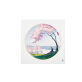 Wandgemälde Mädchen am Fluss mit Kirschblüten, Porzellan, H 25.5 cm | Meissen Limitierte Meisterwerke