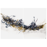 Wandgemälde Untitled, handgemalt, H 75 cm x B 110 cm, Unikat | Meissen Fine Dining
