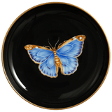 Wandschälchen Blauer Morphofalter, schwarz, Ø 13 cm | Meissen Schalen Kollektion