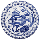 Wandschale Blau Meeresfisch, Ø 46 cm | Meissen Limitierte Meisterwerke