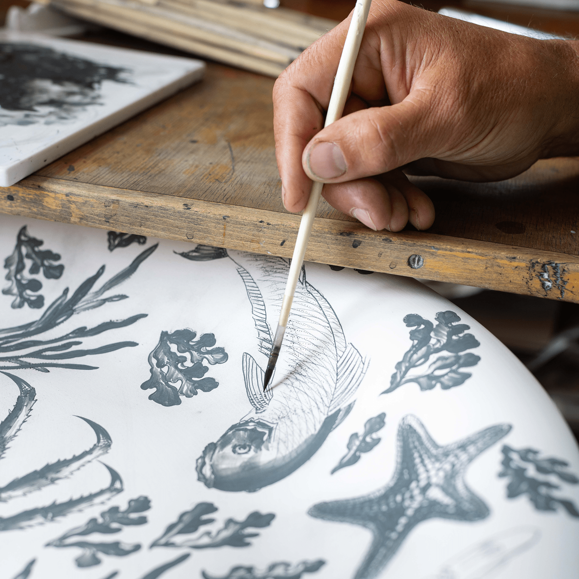 Wandschale "Unterwasserwelt", Lim. 25, Ø 49 cm | Meissen Limitierte Meisterwerke 817084-54M40 - Meissen Weimar