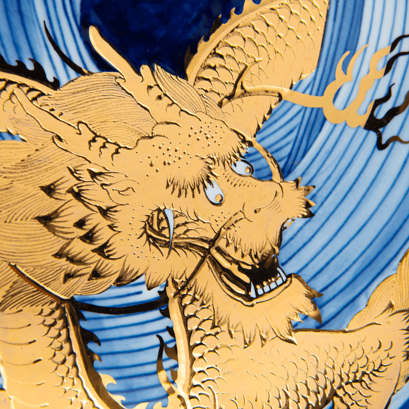 Wandteller Glücksdrache Gold Kobaltblau Ø 35 cm, limitiert 50 Stück | Meissen Limitierte Meisterwerke 82b884 - 54m39 - Meissen Weimar
