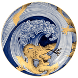 Wandteller Glücksdrache Gold Kobaltblau Ø 35 cm, limitiert 50 Stück | Meissen Limitierte Meisterwerke