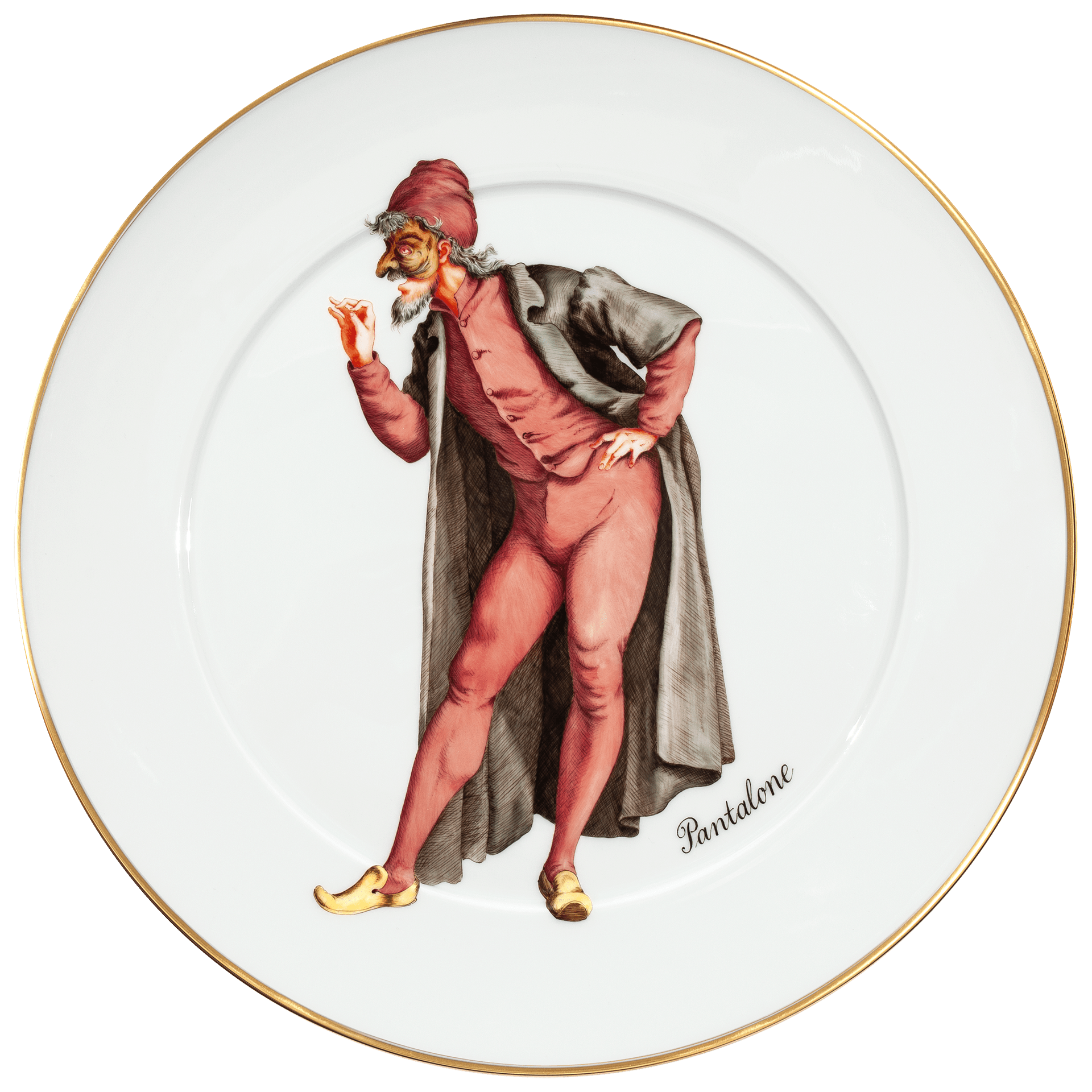 Wandteller Pantalone, Ø 33 cm, limitiert | Meissen Figuren - Edition Italienische Komödie 28a574 - 41m02 - Meissen Weimar