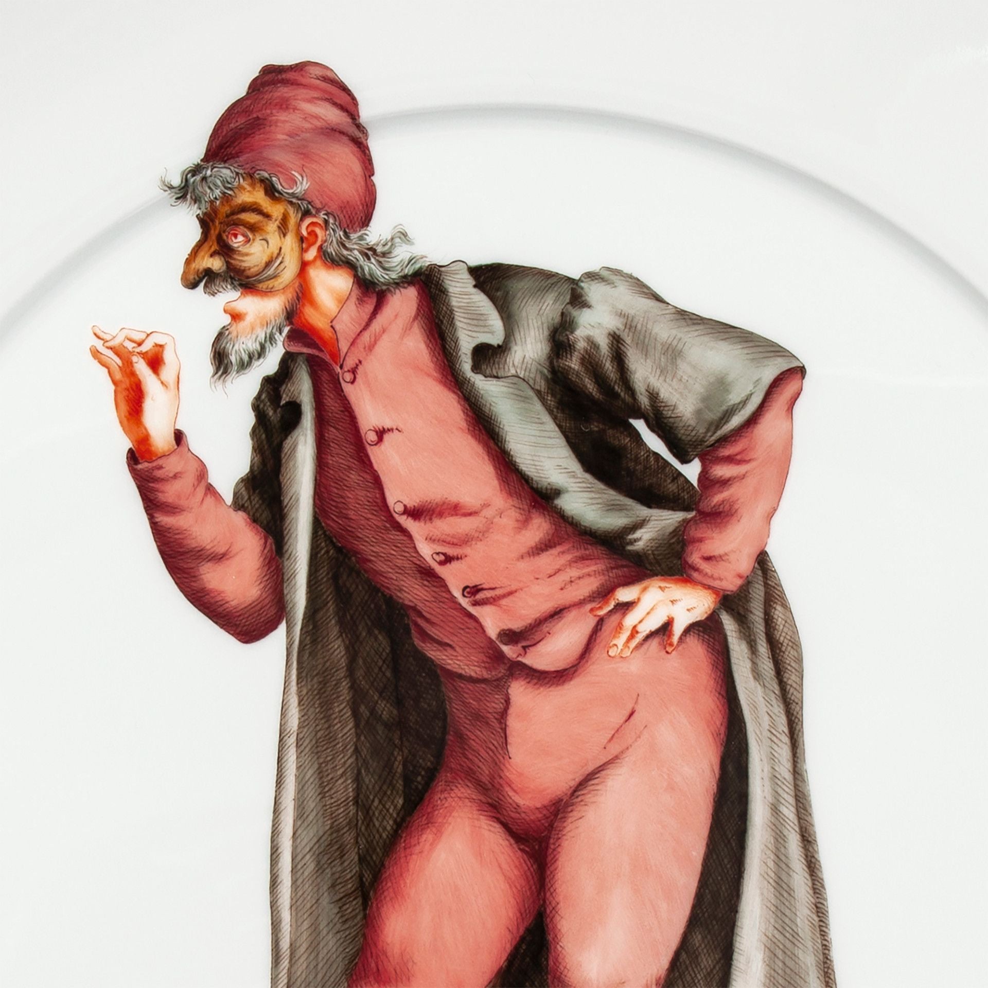 Wandteller Pantalone, Ø 33 cm, limitiert | Meissen Figuren - Edition Italienische Komödie 28a574 - 41m02 - Meissen Weimar