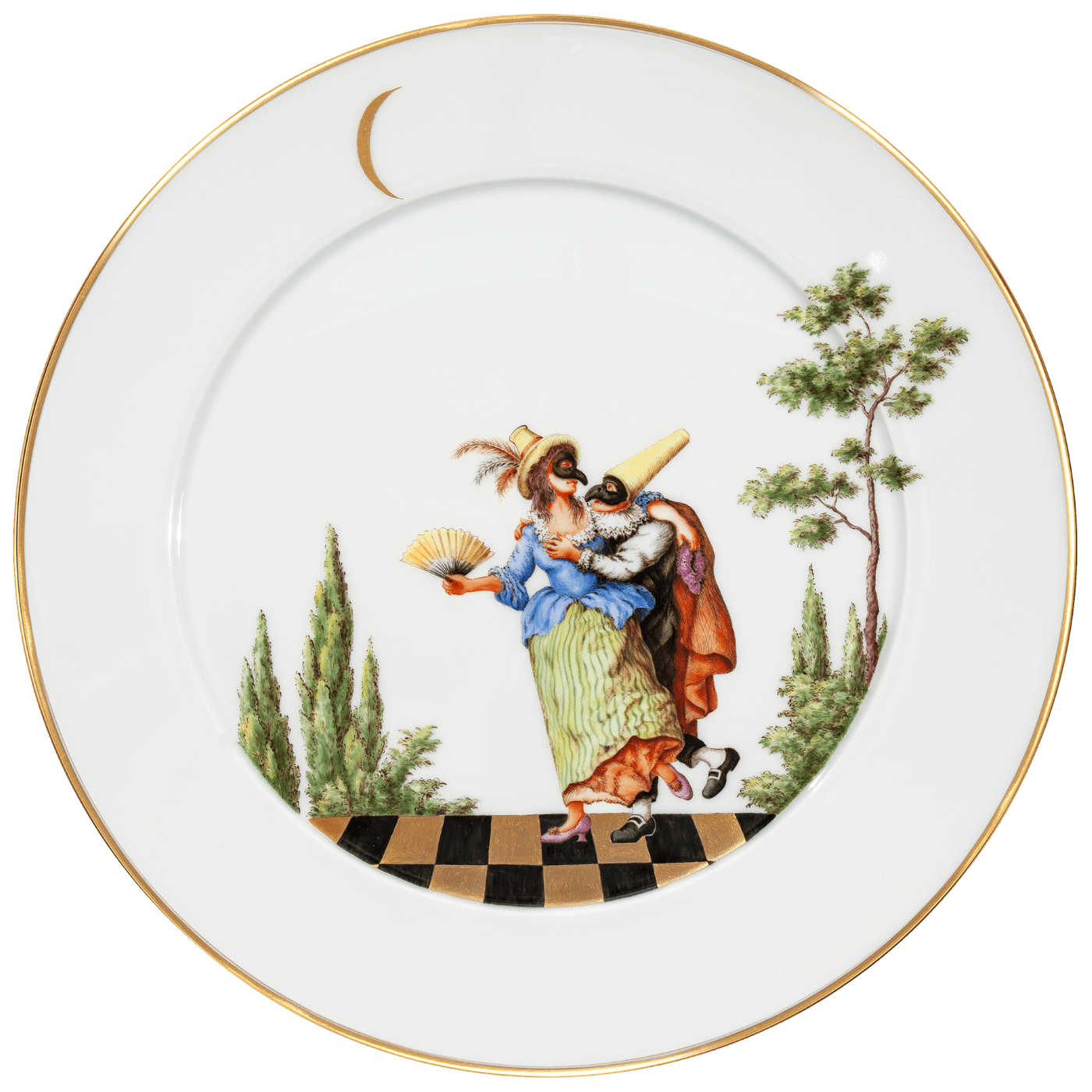 Wandteller, Szene der Italienischen Komödie, Ø 33 cm, limitiert | Meissen No.41 Collage 28a774 - 41m02 - Meissen Weimar