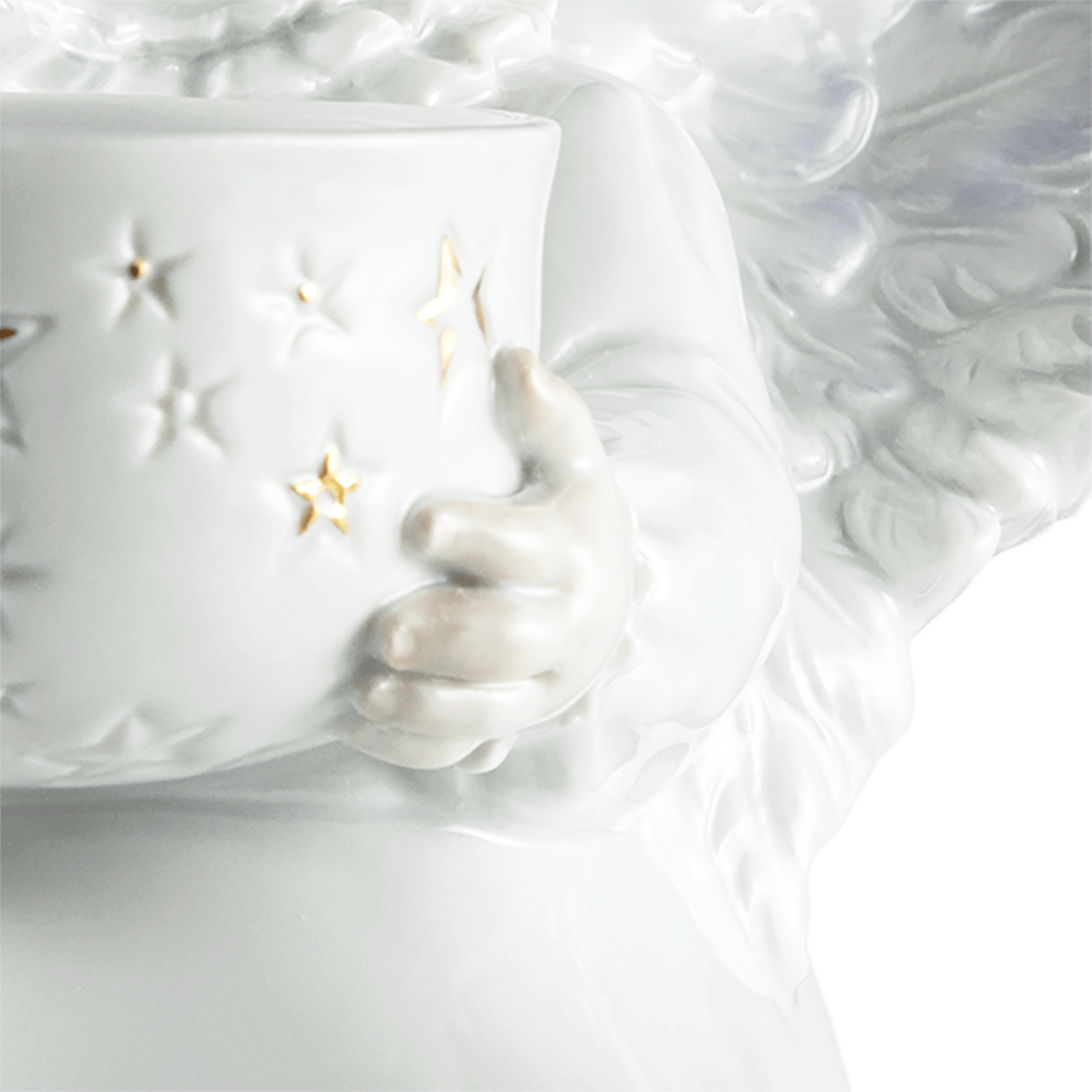 Weihnachtsengel mit Stern, Bunt und gold staffiert, H 17,5 cm | Meissen Figuren - Edition Weihnachten 900300 - 83679 - Meissen Weimar