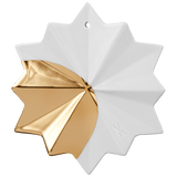 Weihnachtsstern, Goldpunkt, H 10 cm | Meissen Zweigschmuck Weihnachtskollektion