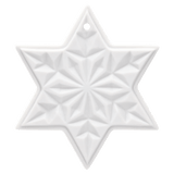 Weihnachtsstern, Weiß, Biskuit, H 5 cm | Meissen Zweigschmuck  Weihnachtskollektion