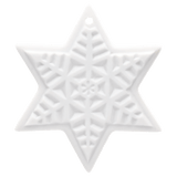 Weihnachtsstern, Weiß, bisquit, H 4,3 cm | Meissen Zweigschmuck  Weihnachtskollektion