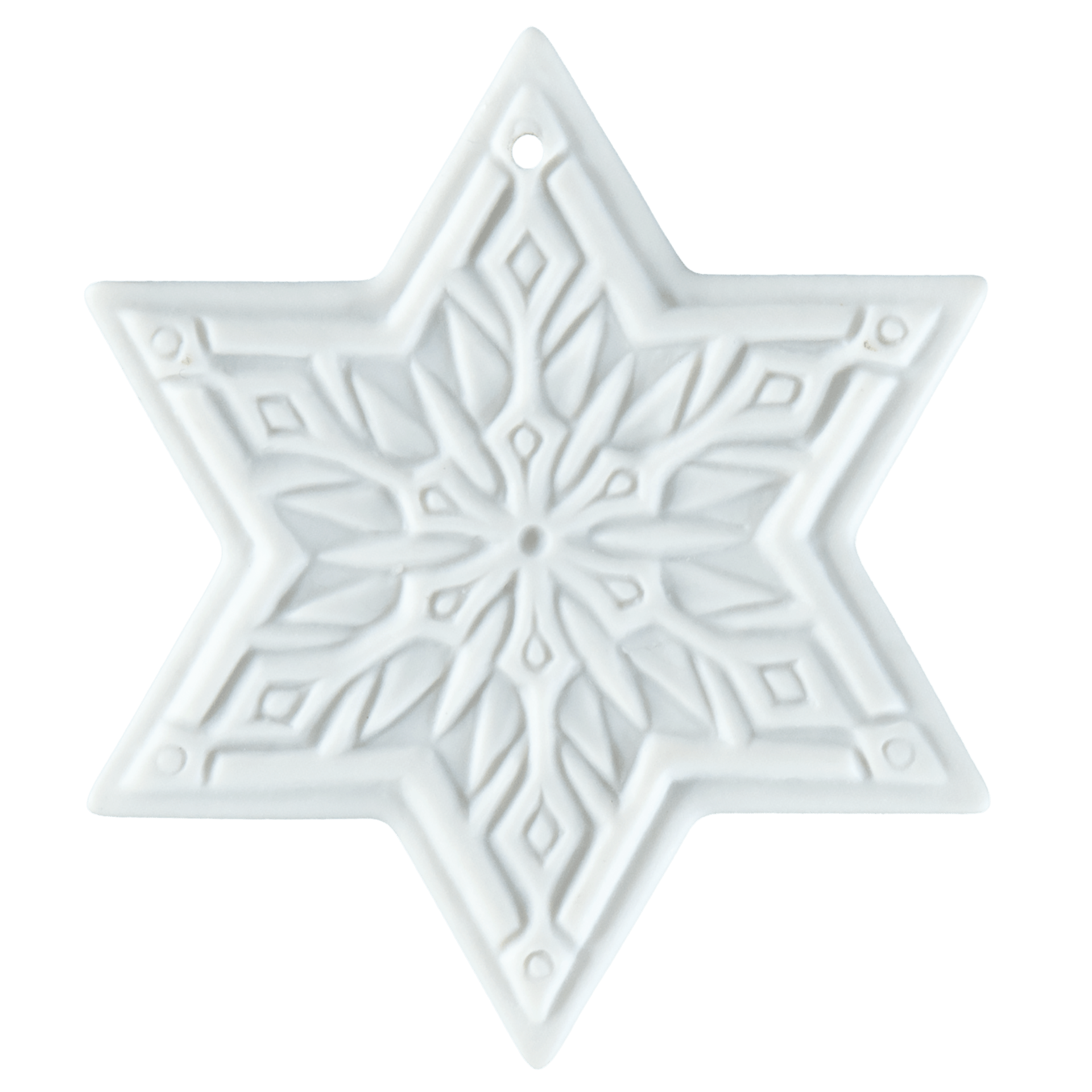 Weihnachtsstern, weiß, bisquit, H 5,5 cm | Meissen Zweigschmuck Weihnachtskollektion 000003 - 98F07 - Meissen Weimar