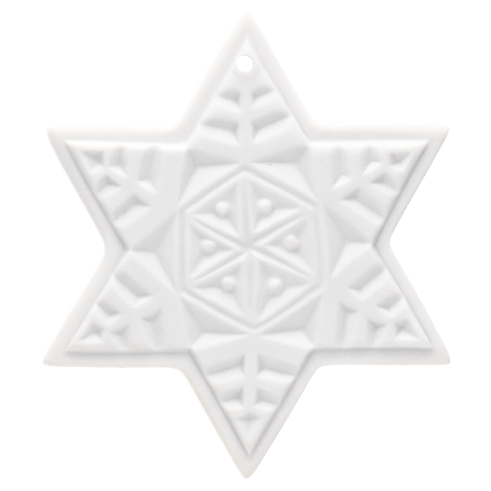 Weihnachtsstern, Weiß, bisquit, H 5,5 cm | Meissen Zweigschmuck Weihnachtskollektion 000003 - 98D19 - Meissen Weimar