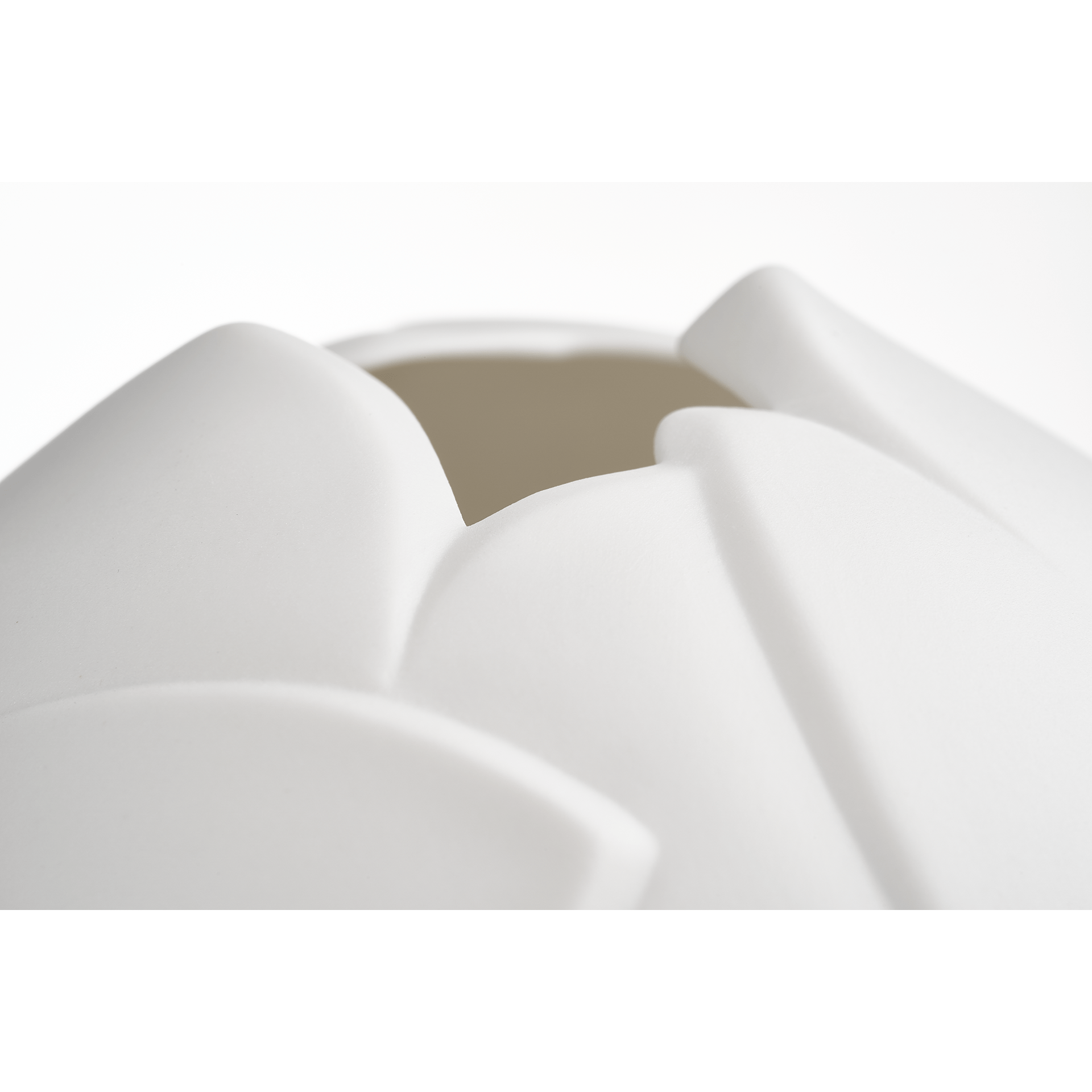 Windlicht Seerosenblüte, Weiß, H 9 cm | Meissen Wellenspiel Relief 000001 - 44325 - Meissen Weimar