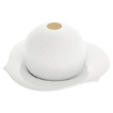 Windlicht, Weiß, H 8,5 cm | Meissen Wellenspiel Relief