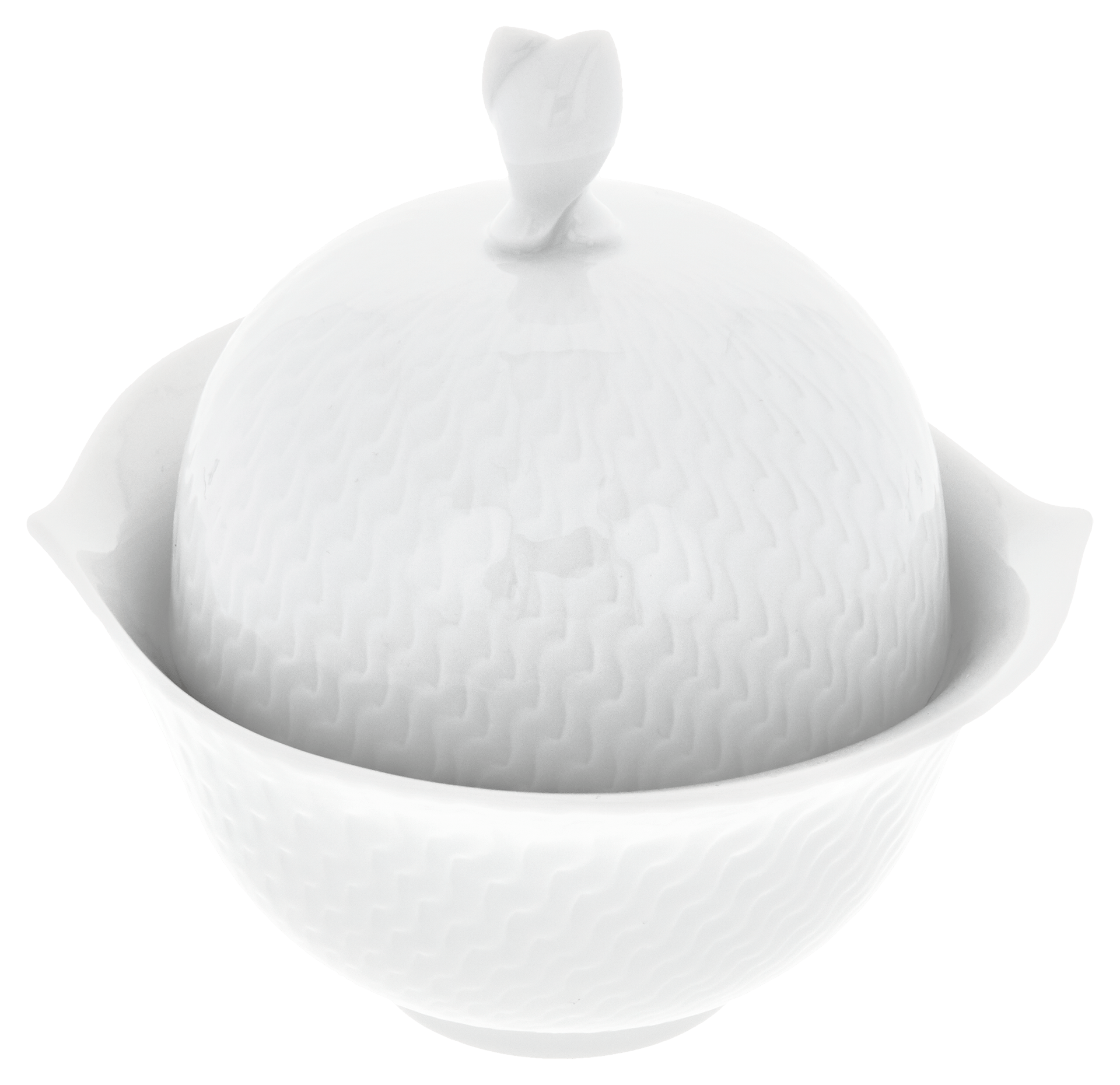 Zuckerdose, Weiß, V 0,2 l | Meissen Wellenspiel Relief 000001 - 29824 - Meissen Weimar