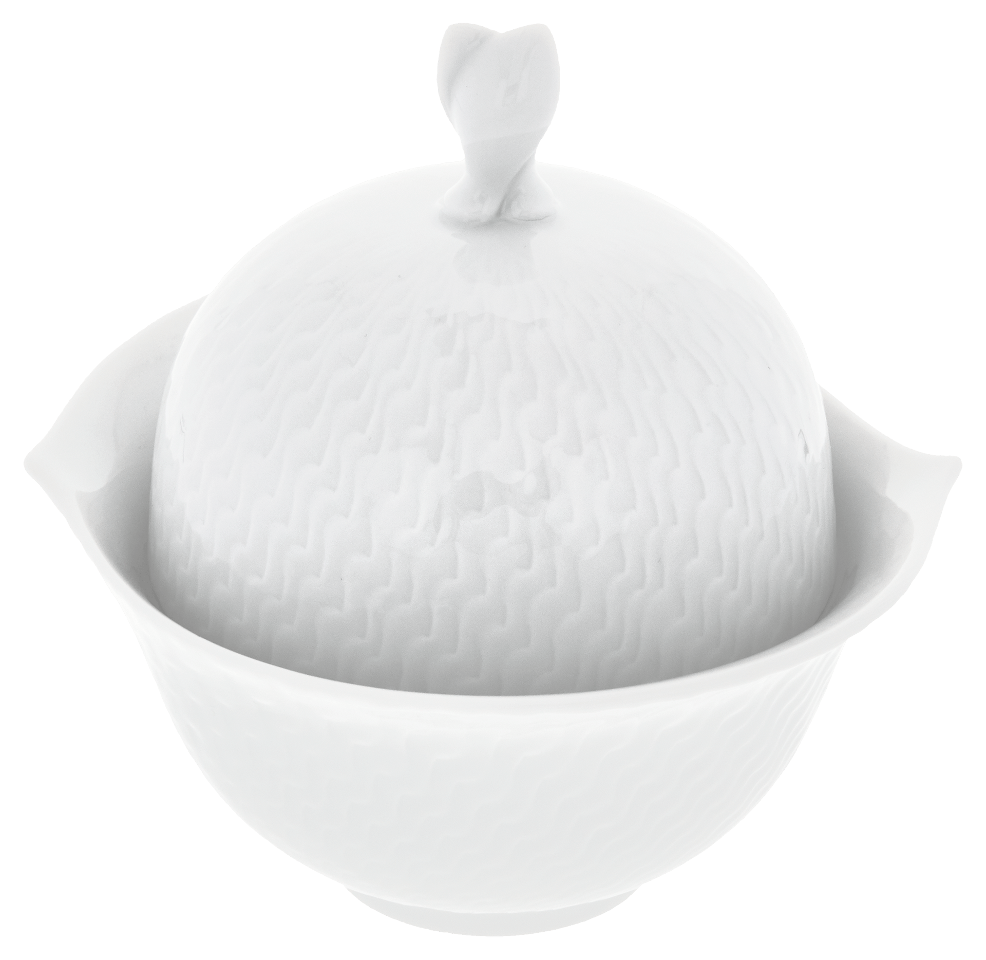 Zuckerdose, Weiß, V 0,2 l | Meissen Wellenspiel Relief 000001 - 29824 - Meissen Weimar